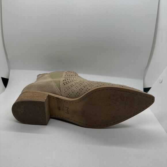 Marc Fisher Tan Brown Suede Point Toe High Heel Ankle Booties Women Sz 8.5M - Picture 12 of 12